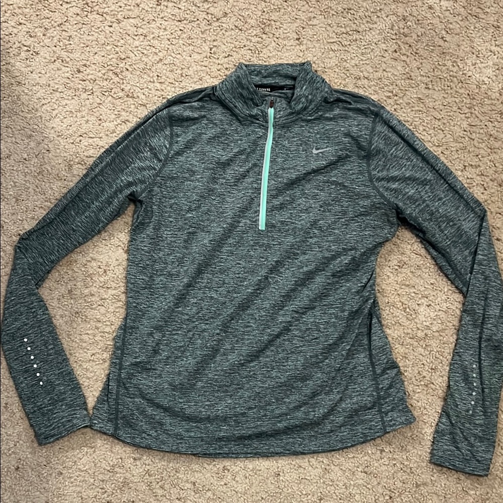 Dark blue/gray/green Nike dri-fit running top